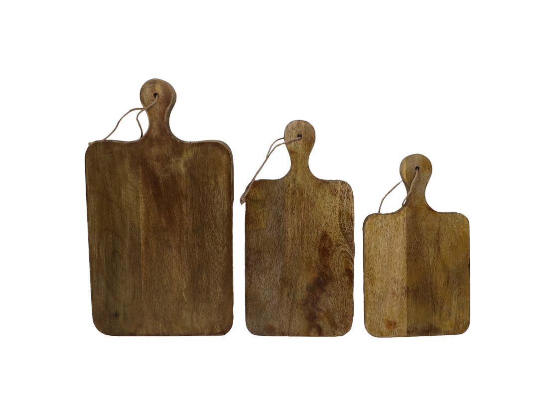 Chopping Boards - 40x22x2 - Natural - Mango Wood - Set of 3